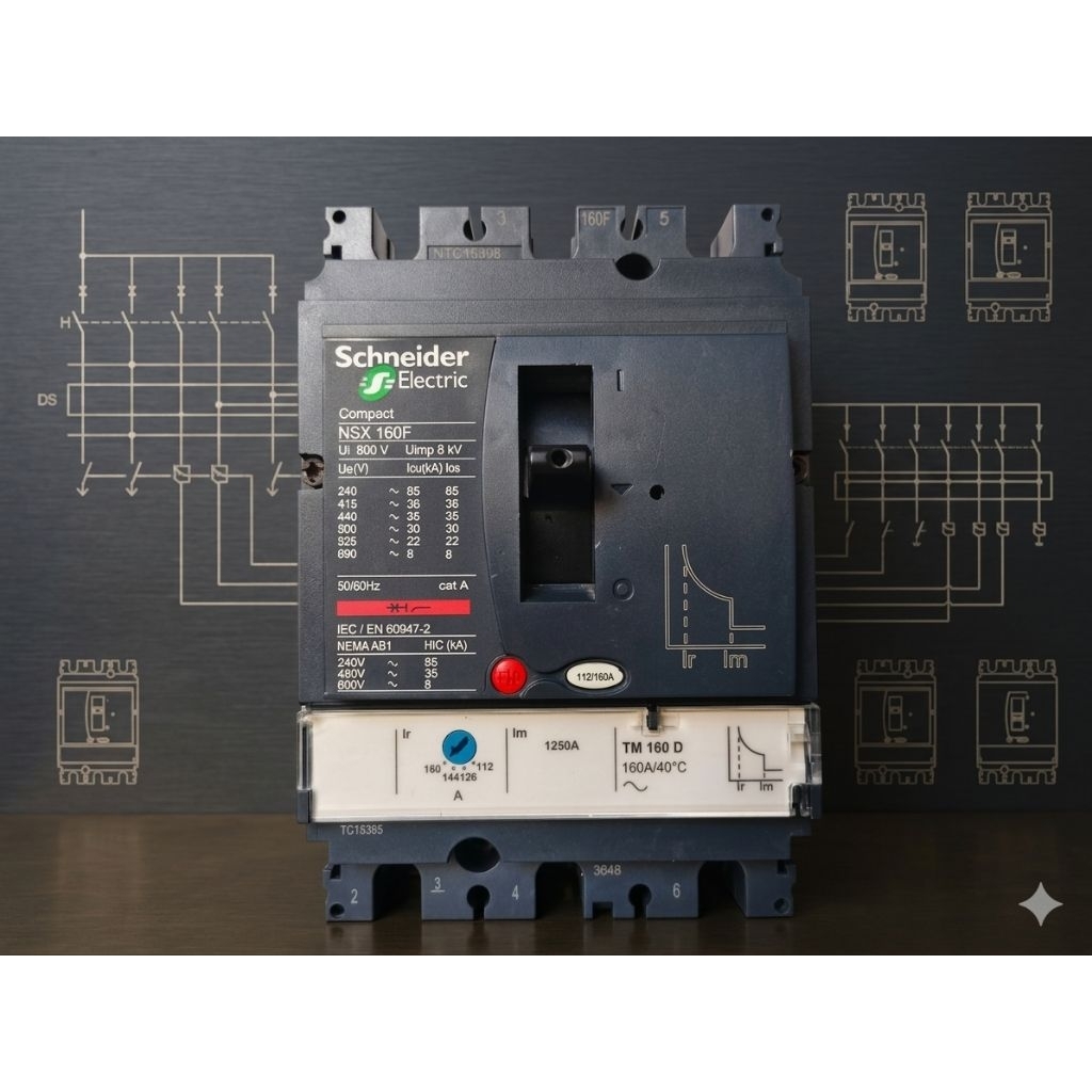 MCCB SCHNEIDER NSX 160F 3 PHASE 160A ORIGINAL