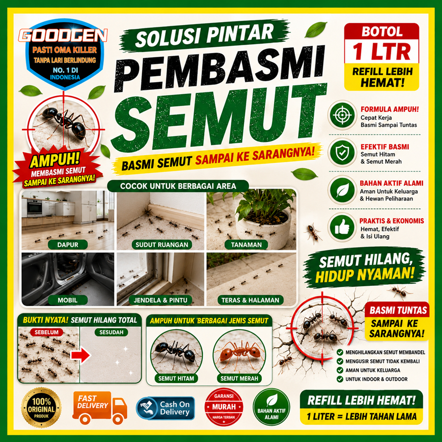 Cairan Pengusir Pembasmi Semut Hitam 1 Liter Hemat Ekonomis Refill Serangga Ant Gatal Pada Tanaman R