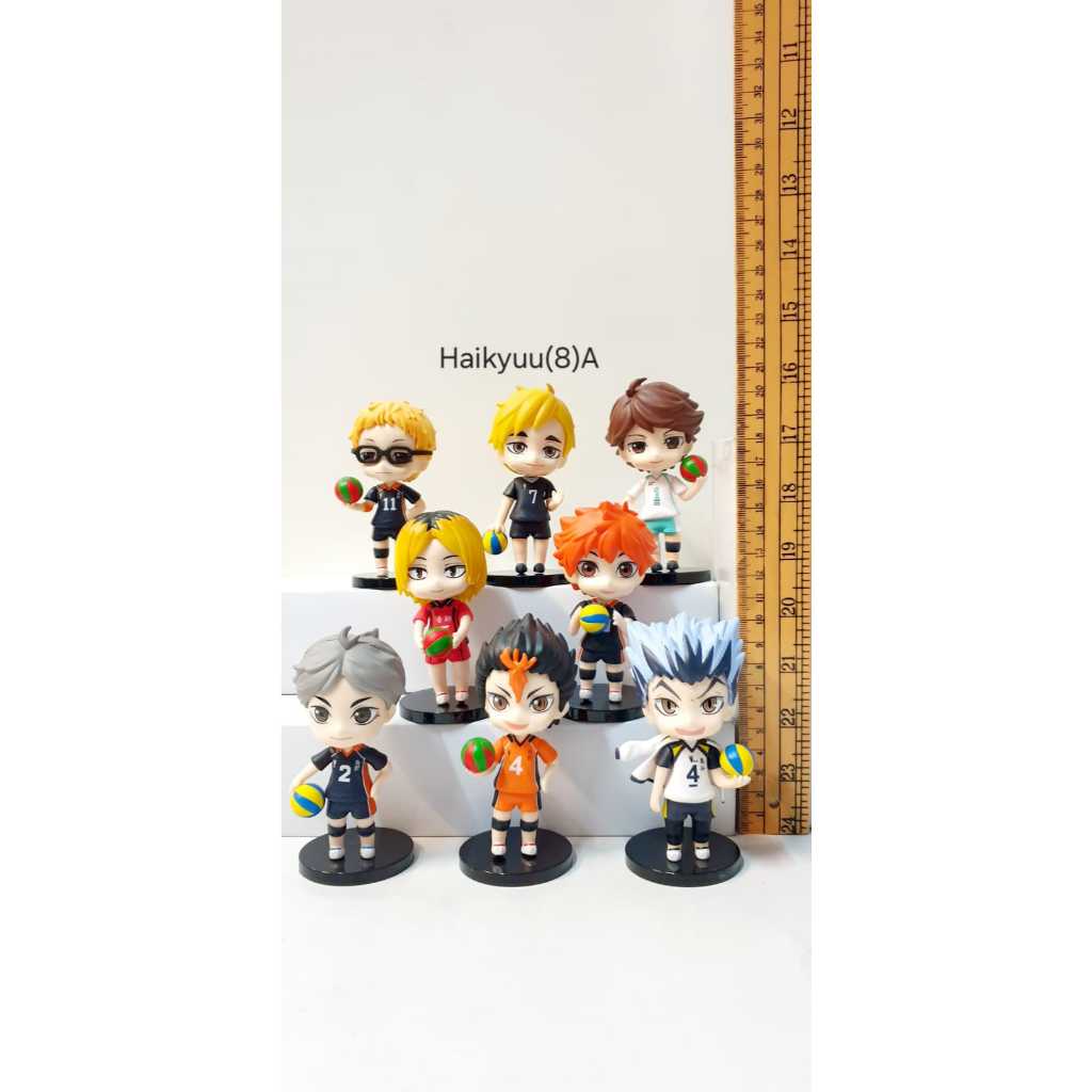 Figure Anime Haikyuu Volley set 8 pcs Hinata Oikawa