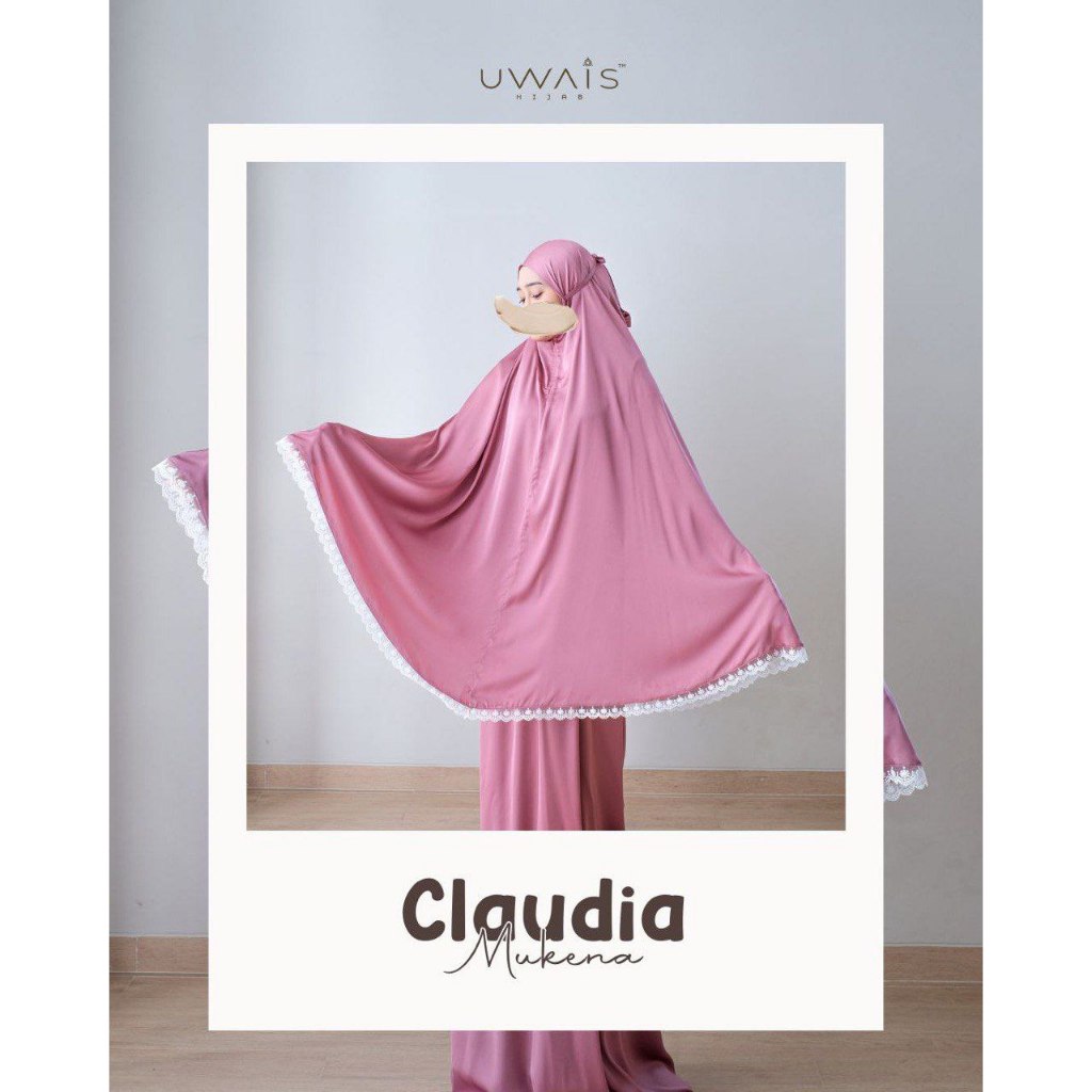 Mukena Claudia by uwais - Mukena silky - Mukena polos//