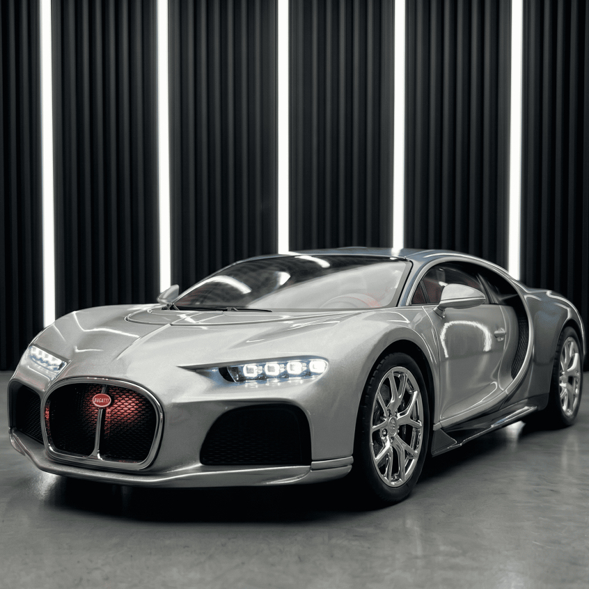 Diecast Mobil Bugatti Atlantic Skala 1:24 1:32 Koleksi Pajangan Interior Suara Lampu & Pullback
