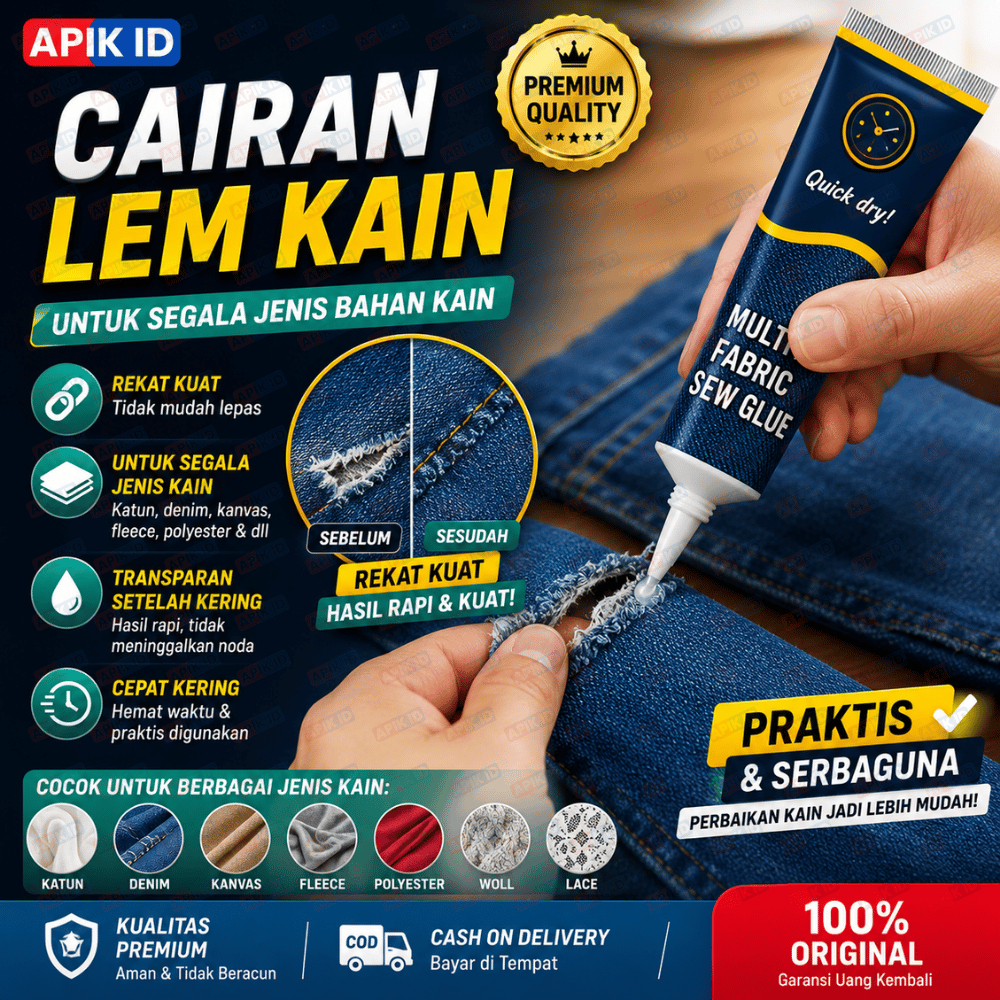 Lem Kain Kulit untuk Celana Jeans, Dompet,Perekat Lem Sepatu - Jue-Fish 50ml