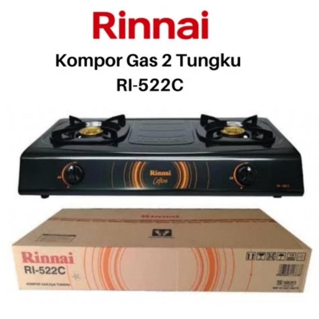 Rinnai Kompor Gas 2 Tungku RI 522 C / Kompor Rinnai 2 Tungku RI-522C / Kompor Gas Rinnai PENGIRIMAN 