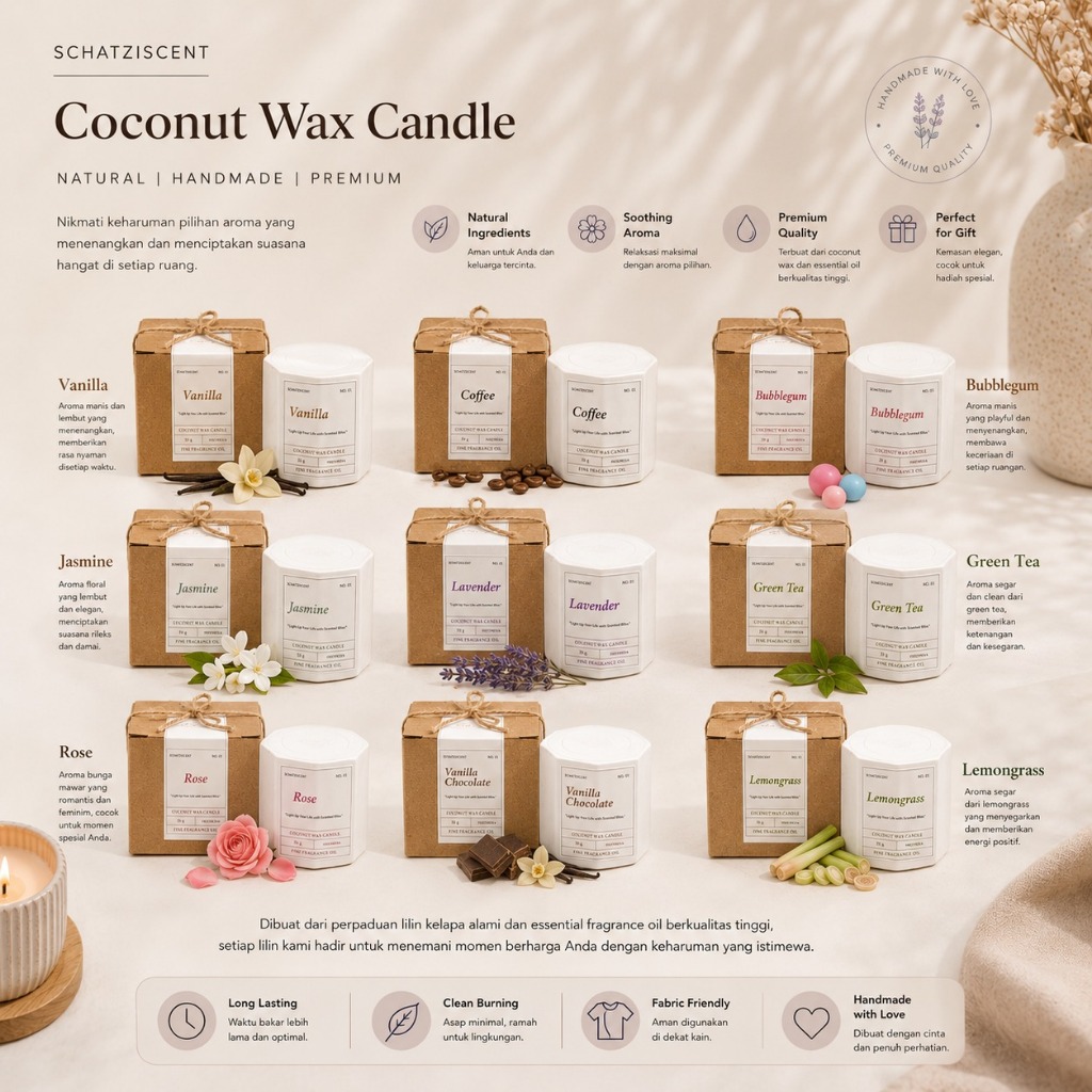 souvenir murah pernikahan lilin aromaterapi 30gr