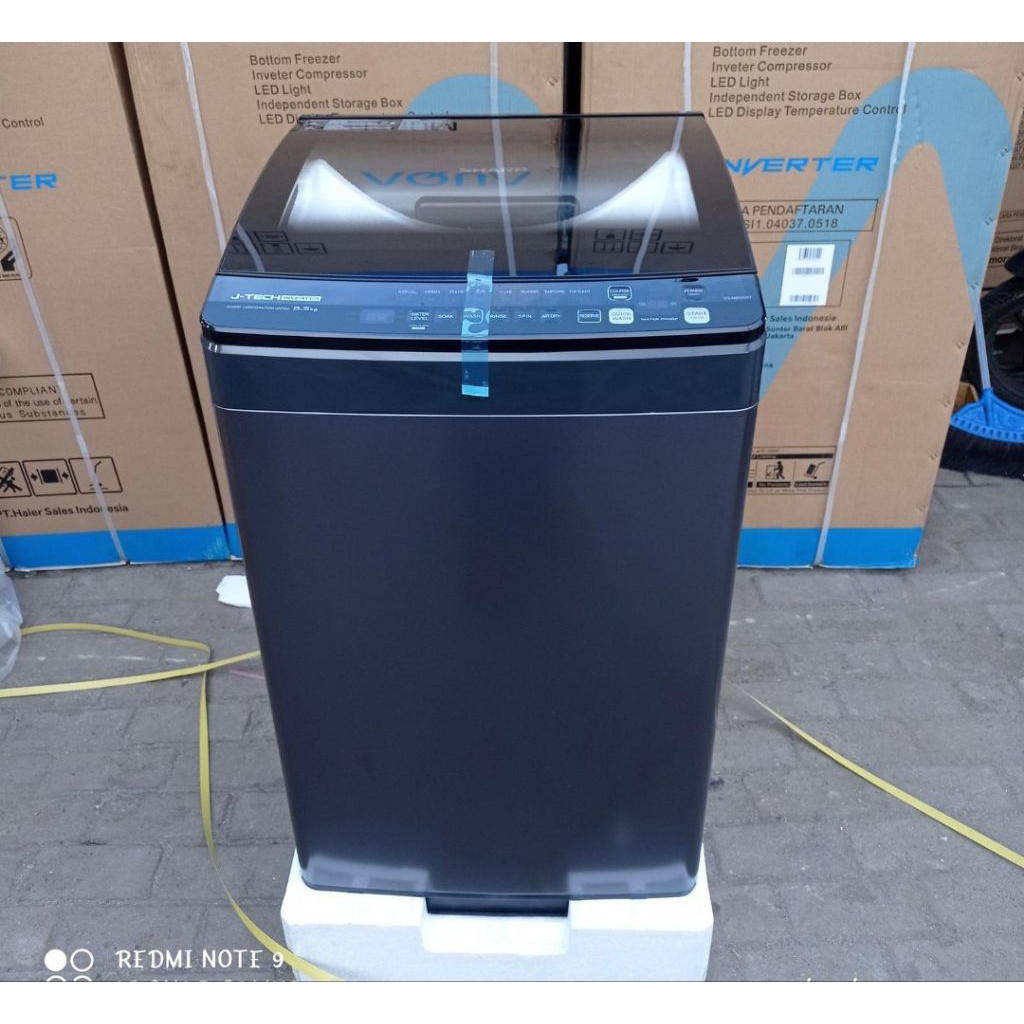 Mesin cuci top loading Sharp 9,5kg inverter ES M9500XT