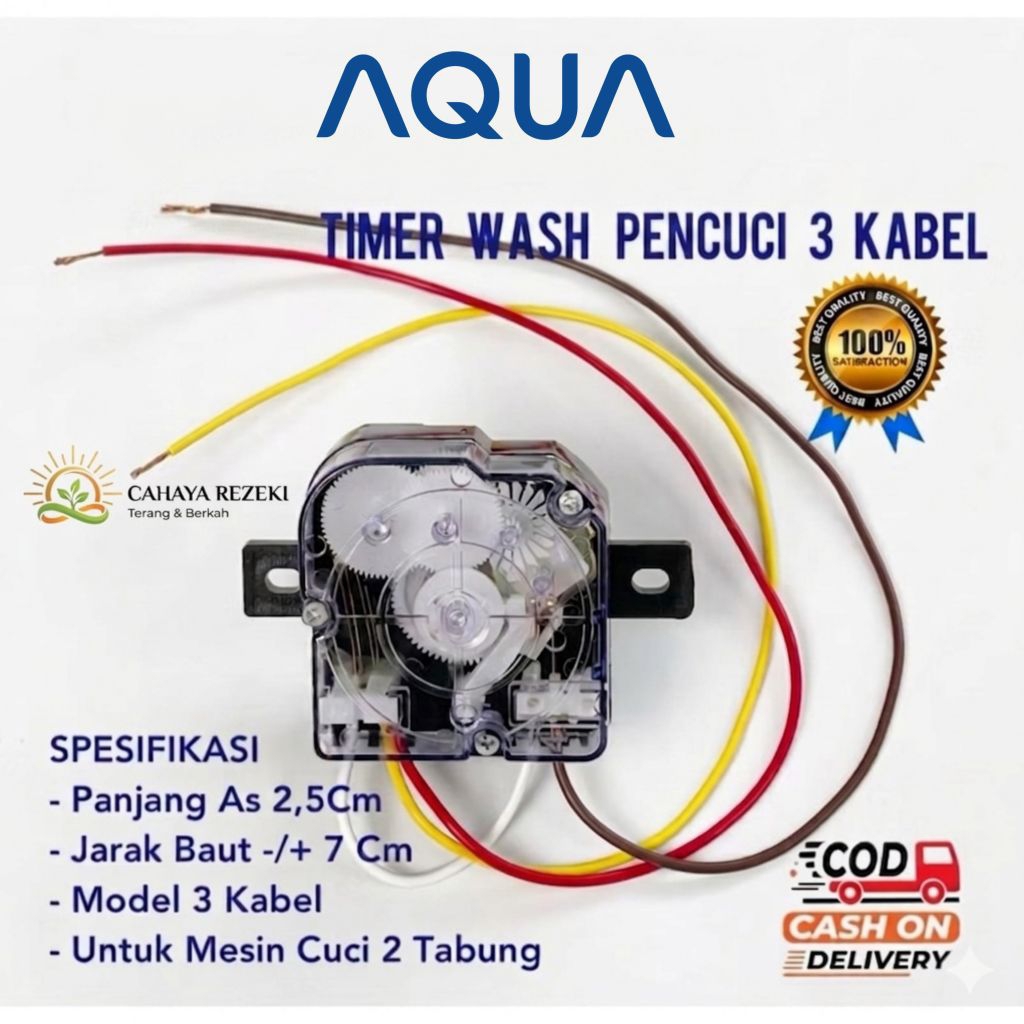TIMER WASH MESIN CUCI AQUA 2 TABUNG 3 KABEL / TIMER MESIN CUCI AQUA