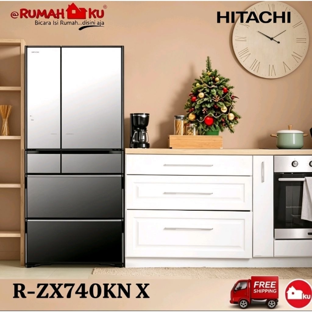 Hitachi Kulkas R-ZX740KN X MIROR / MADE IN JAPAN