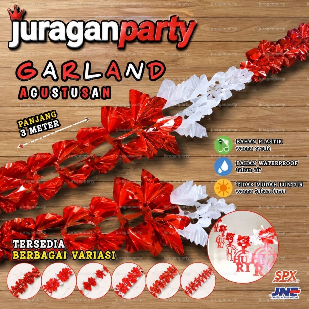 (Dirgahayu RI)Dekorasi Garland Gantung Merah putih Agustusan,Dekorasi Garland spesial Agustusan,Deko