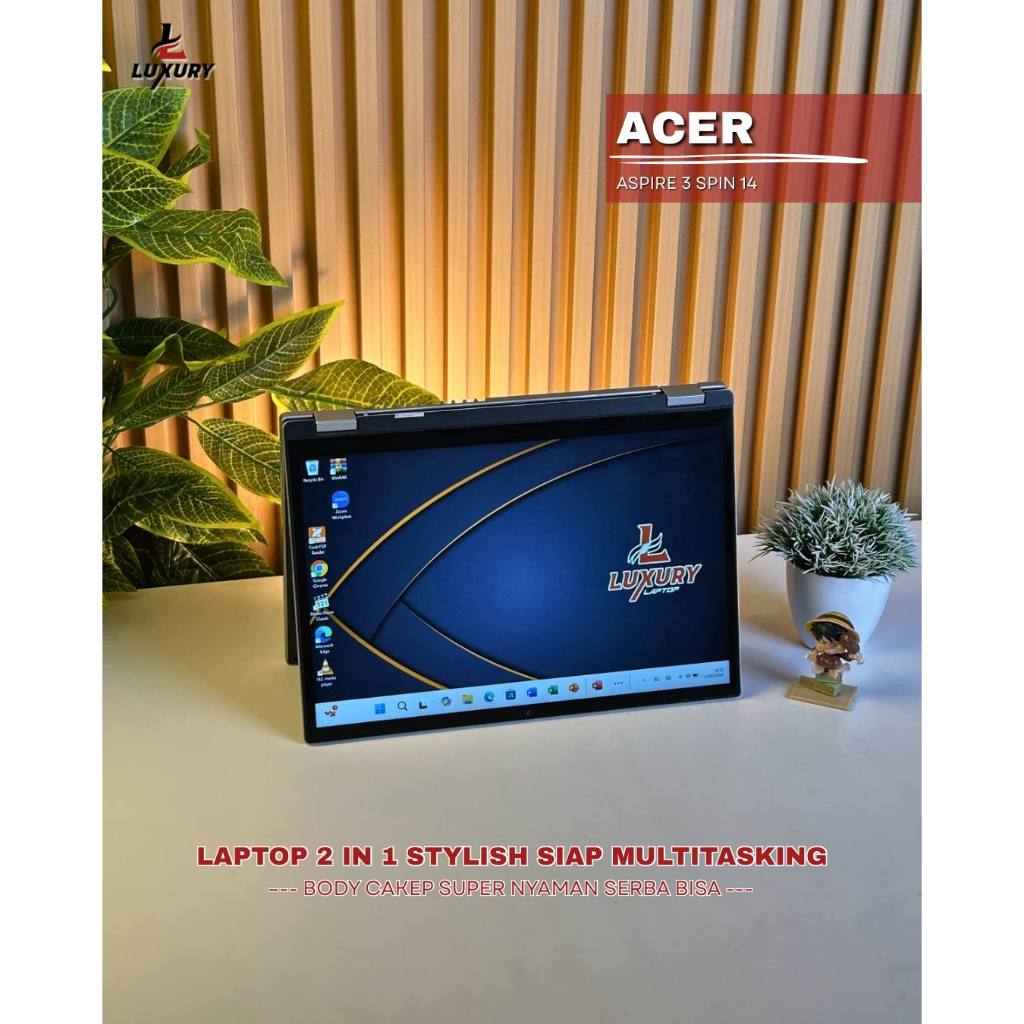 LAPTOP ACER ASPIRE 3 SPIN 14 A3SP14-31PT CORE I3 SSD 256GB RAM 8GB TOUCHSCREEN SECOND