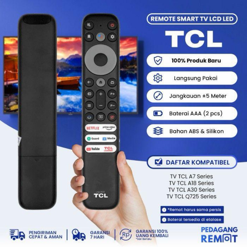 REMOT TV LED TCL BARU SMART / ANDROID TJL-01 IR BARU
