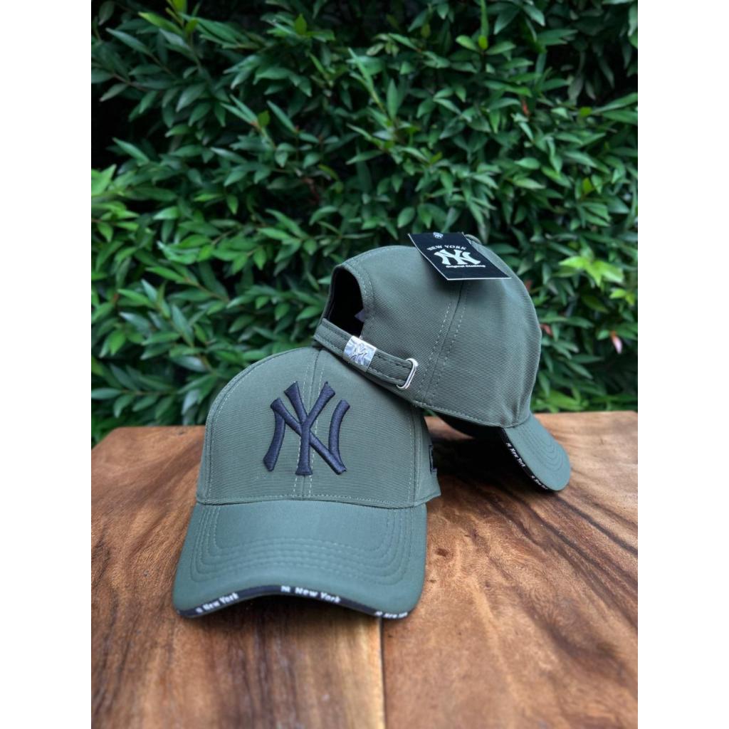 TOPI NY Newyork GREEN ARMY BLACK  / Ny Cap Mini font / Topi baseball casual - Oritopi
