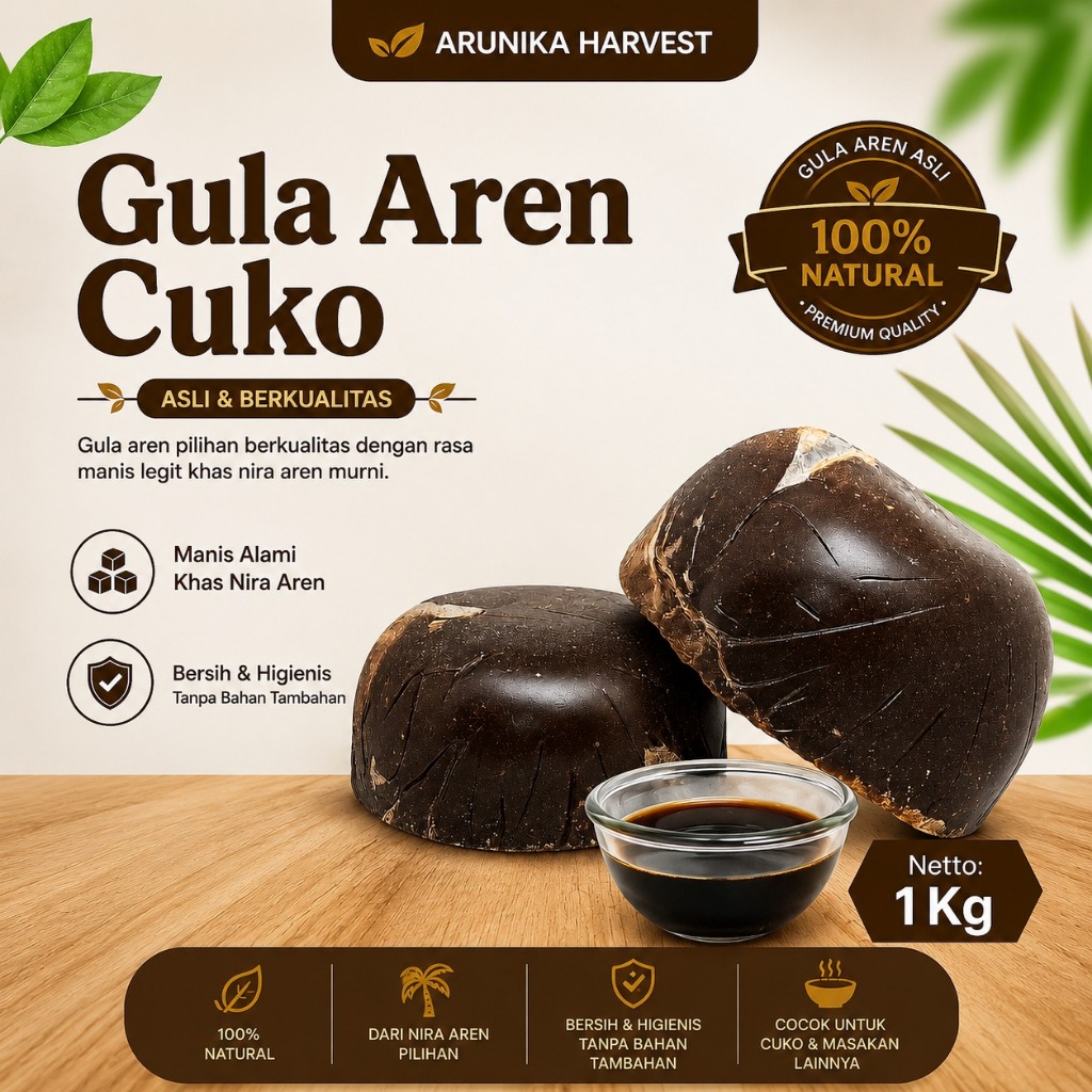 Gula Aren Batok Linggau Gula Merah Batok Gula Cuko Gula Batok (Cuko Pempek)