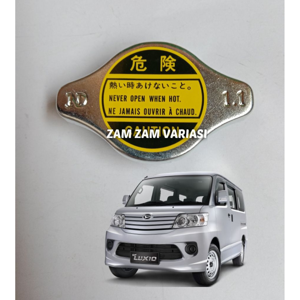 Tutup radiator luxio ori