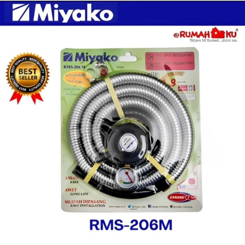 MIYAKO SELANG + REGULATOR RMS-206M by Rinnai // RMS 206M // RMS 206 M