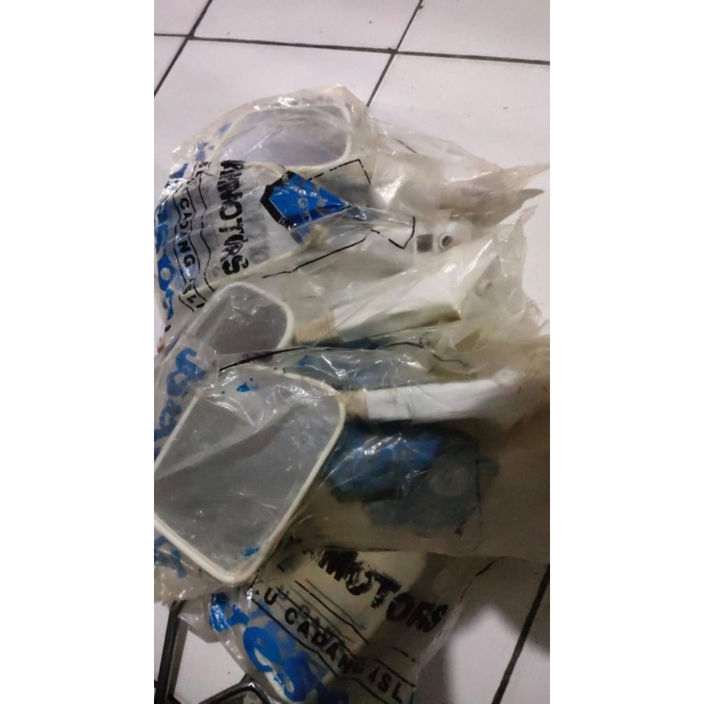 spion putih kiri vespa px original danmotor biru nos