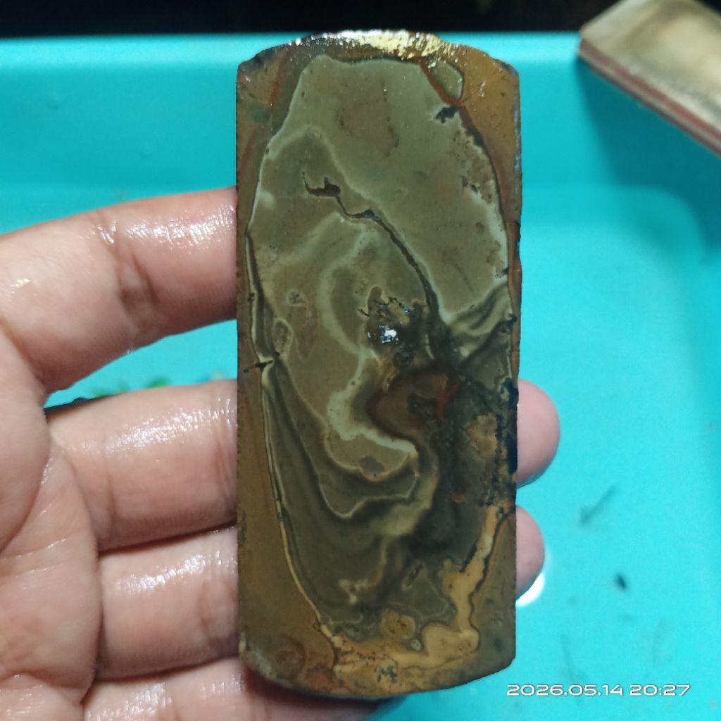 Bahan Batu Akik Gambar - Lempengan Batu Akik Gambar - Jasper Gambar - Rough Batu Akik
