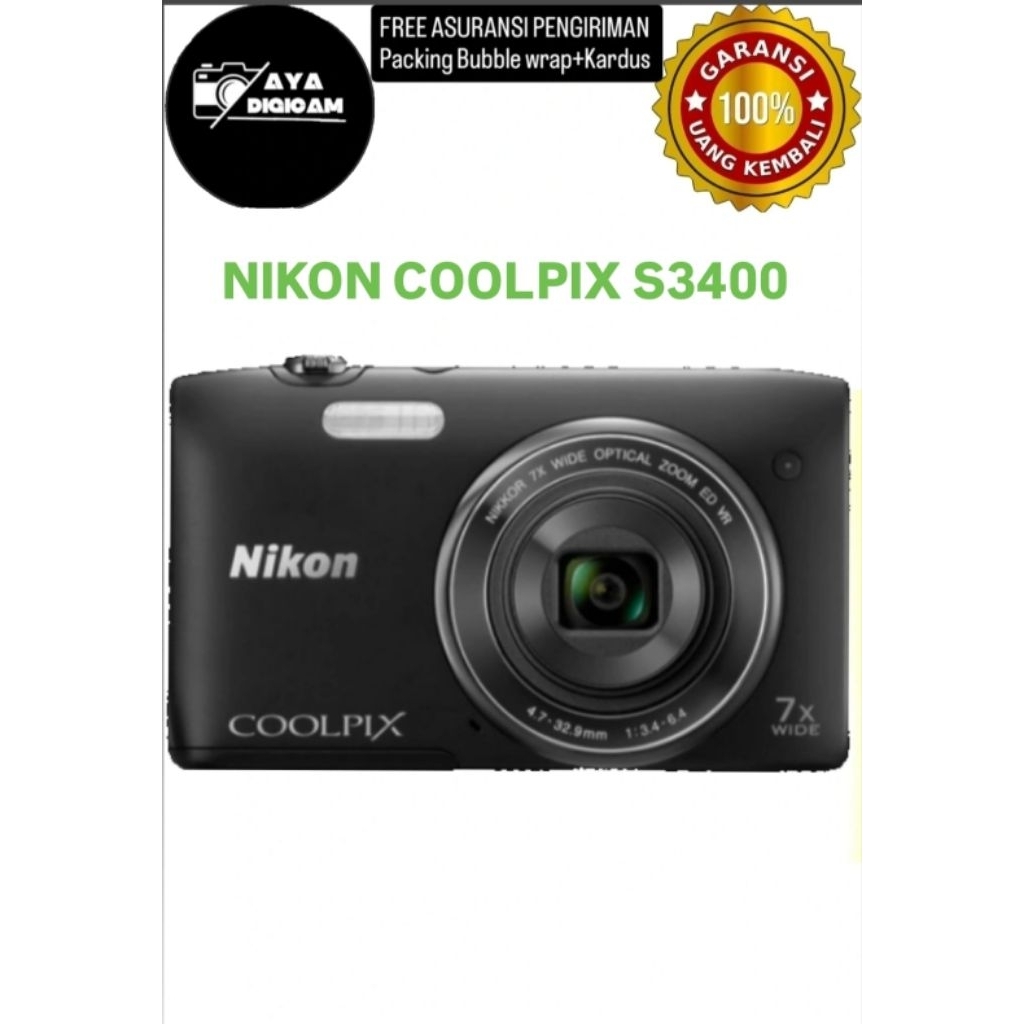 NIKON COOLPIX S3400/KAMERA DIGICAM NIKON/KAMERA POCKET