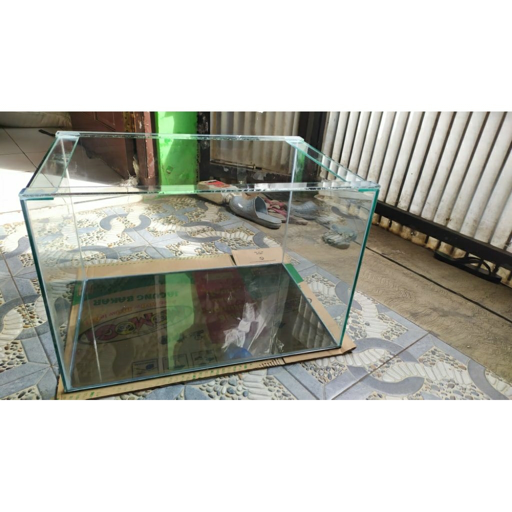 aquarium 60x40x40 full 8mm aquarium kaca