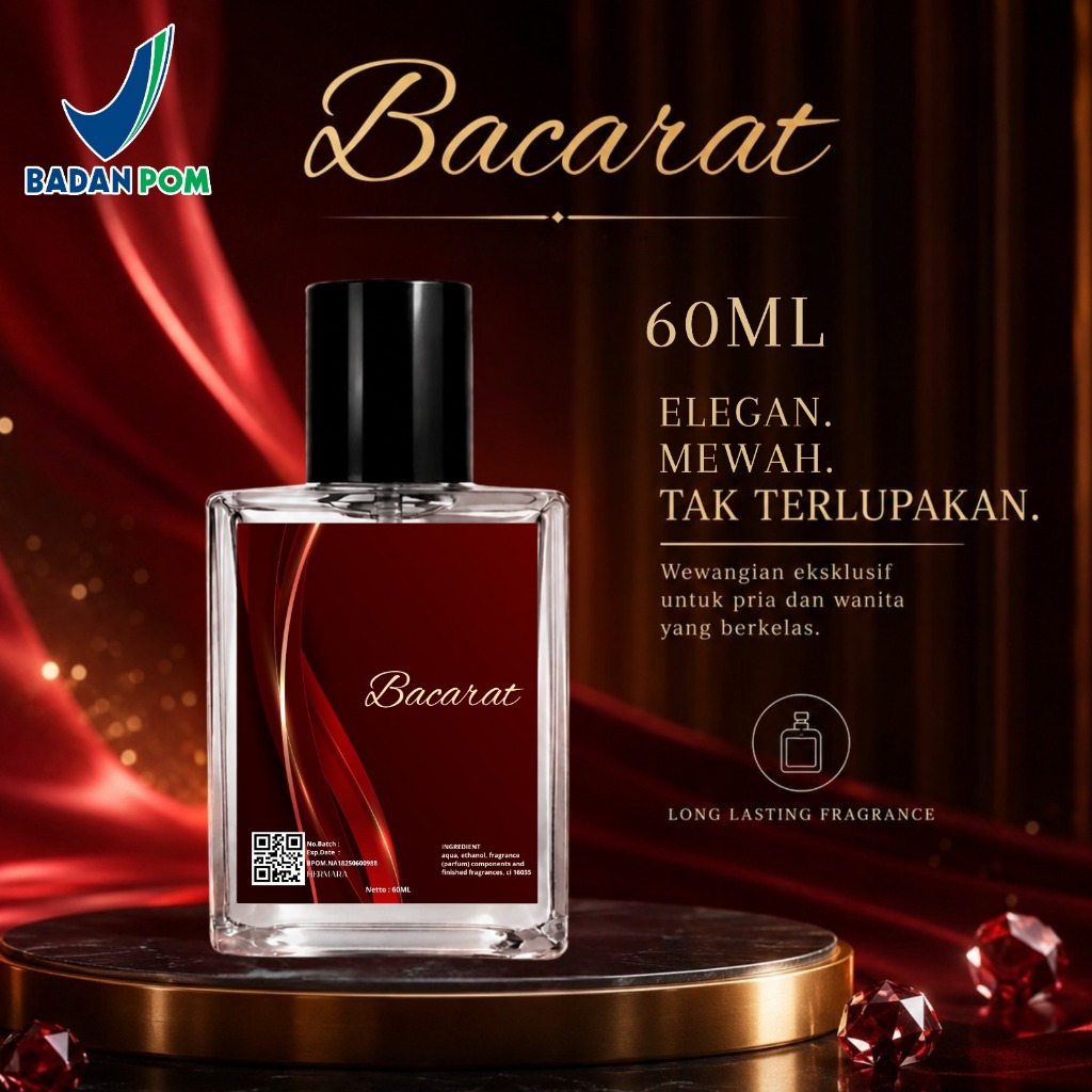 PARFUME 60ML BACARAT ROUNGE-PARFUME UNISEX WANGI TAHAN LAMA