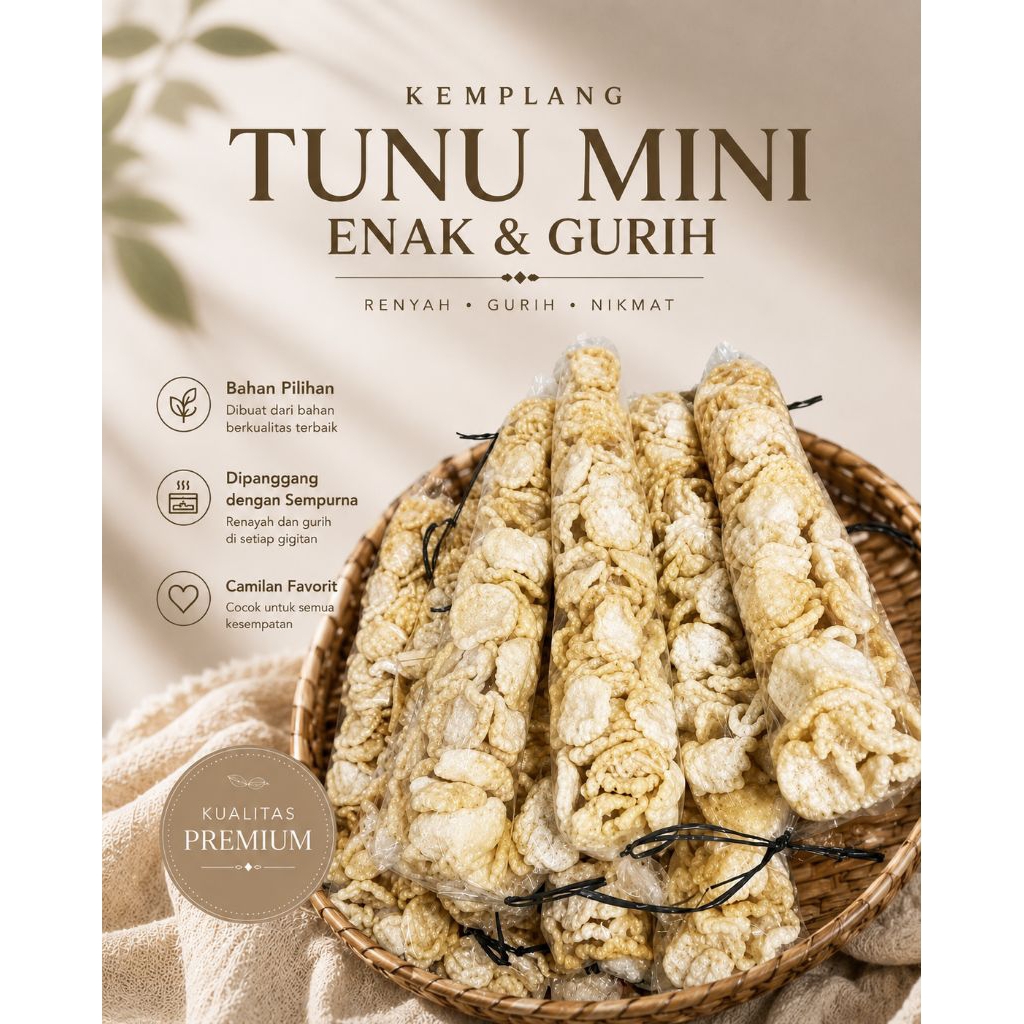 Kemplang tunu mini isi 100 asli palembang(Tanpa saos Sambal)