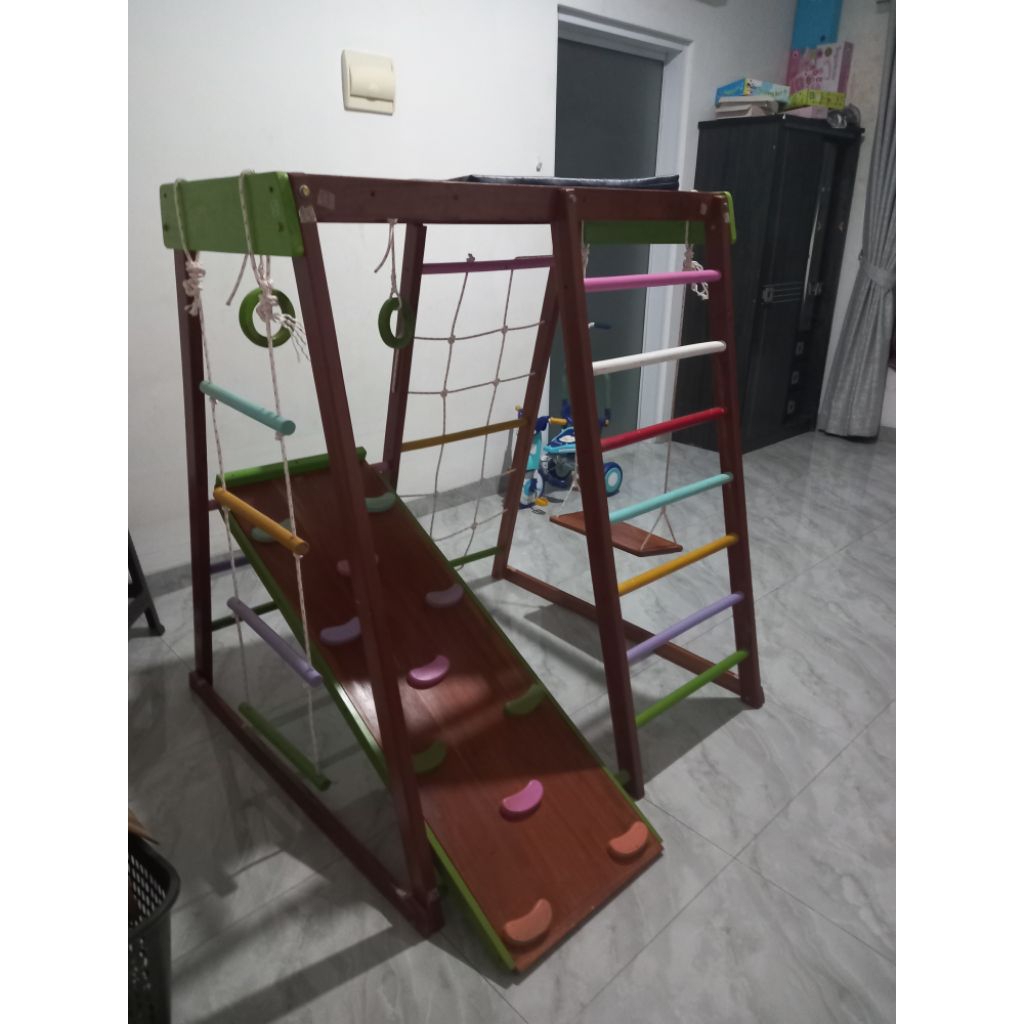 Brakiasi Anak perosotan sliding Playground panjat monkey bar gym climbing tali ayunan