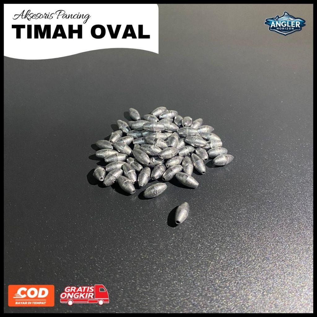 Timah Oval 1,5 gram / Timah Pancing / Pemberat Pancing Murah