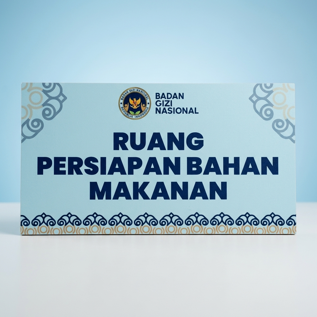Hiasan Dinding Custom MDF 15x30cm - Papan Nama Ruangan MBG SPPG