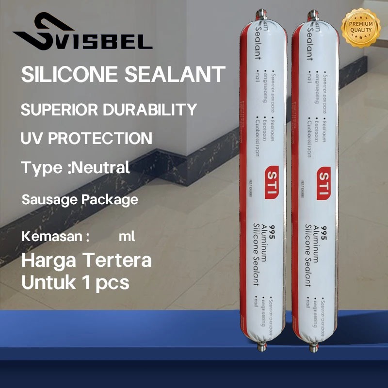 Silicone Sealant Sosis Netral Lem Kaca Aluminium Logam 700ml