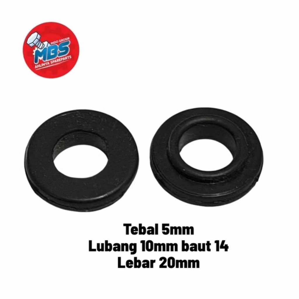 RUBBER WASH RING KARET M10 BAUT 14 GORMET KARET COVER BODY PENAHN GETARAN RING KARET BAUT 14