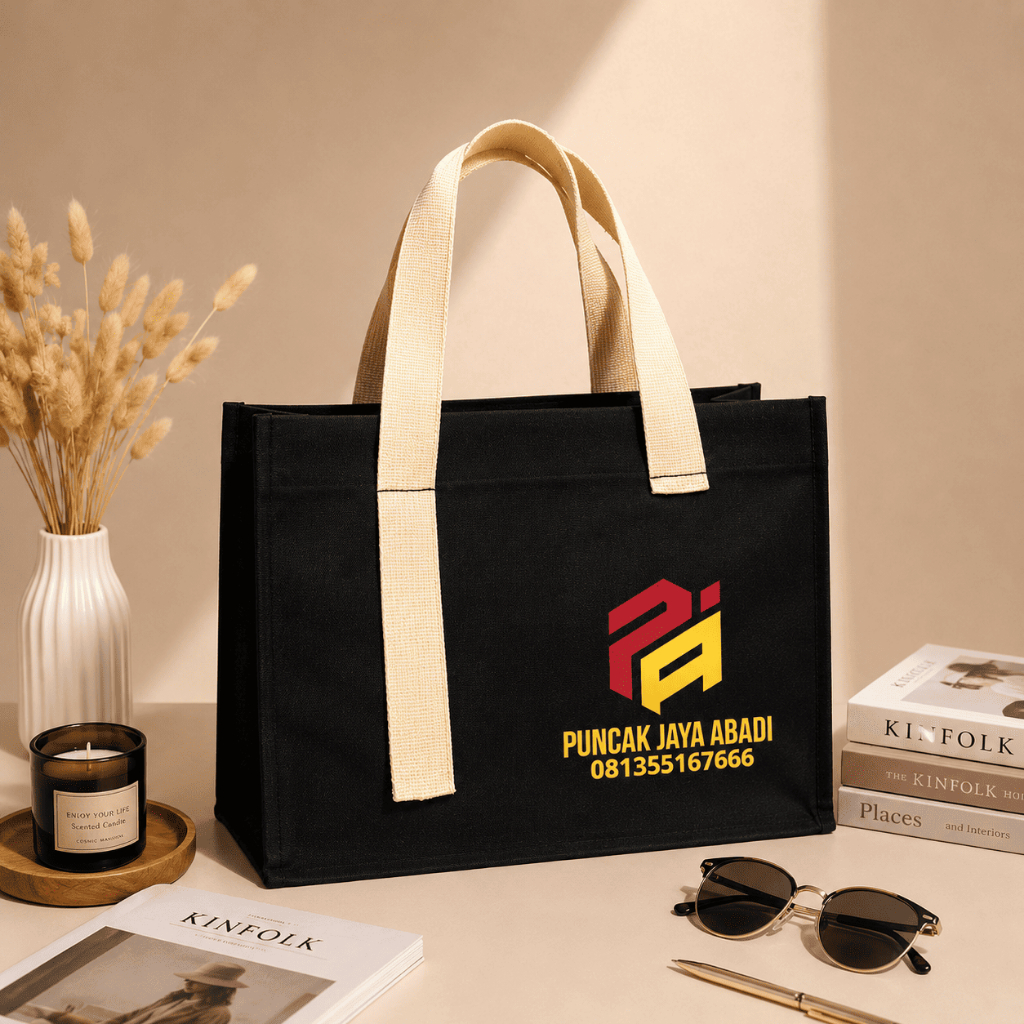 FREE LOGO  TAS GOODIE BAG HAMPERS SOUVENIR 20X10X15 MINI PERNIKAHAN / ULANG TAHUN / PERUSAHAAN