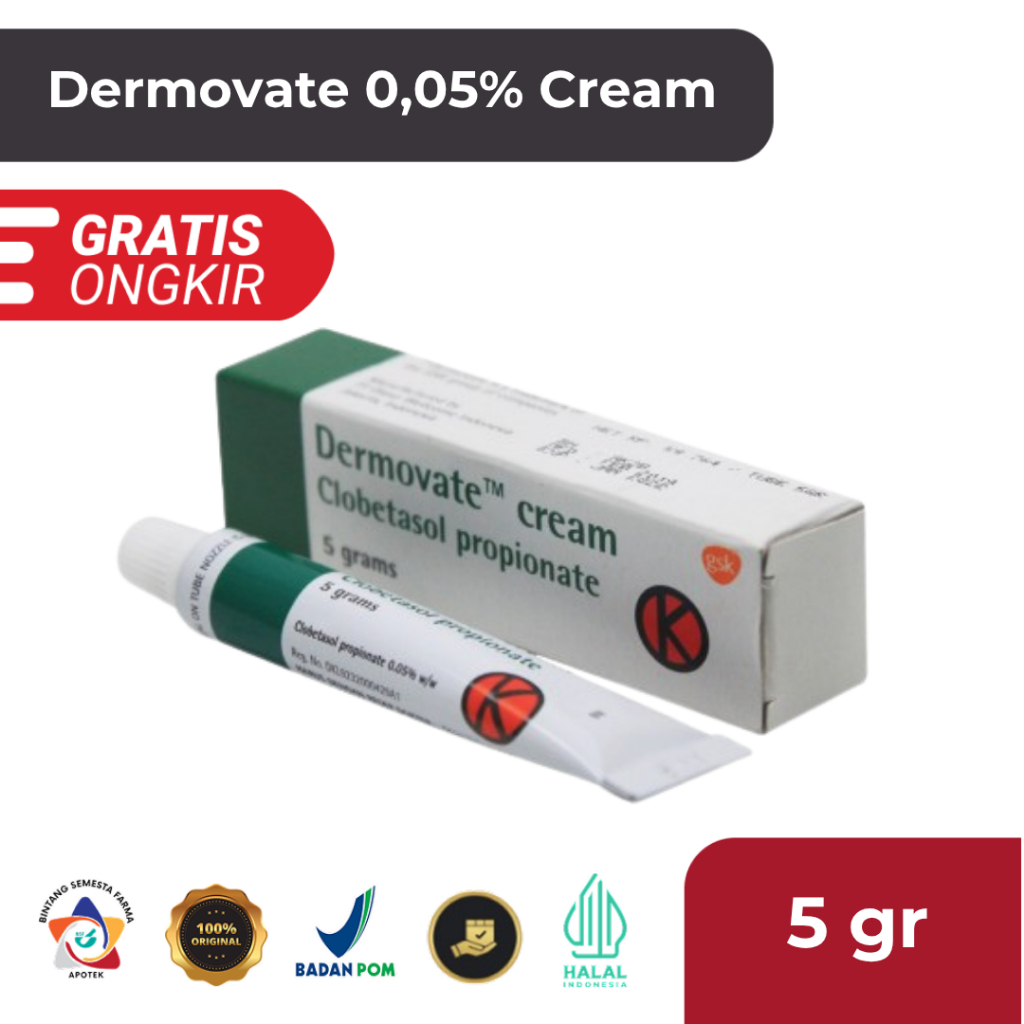DERMOVATE 0.05% CREAM 1 TUBE @ 5 G