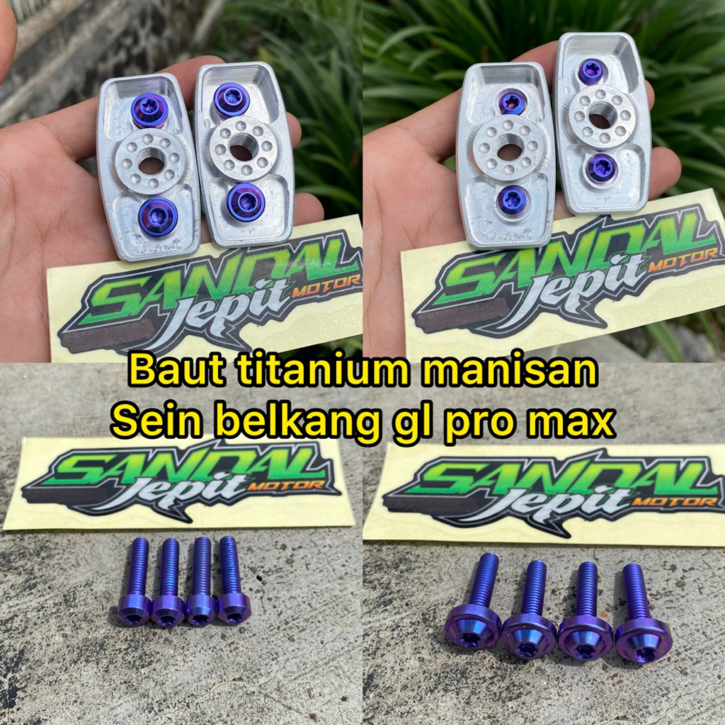 BAUT TITANIUM COVER SEIN BELKANG GL PRO GL MAX NEOTECH BAUT TITANIUM SEIN BELAKANG GL MAX PRO NEOTEC