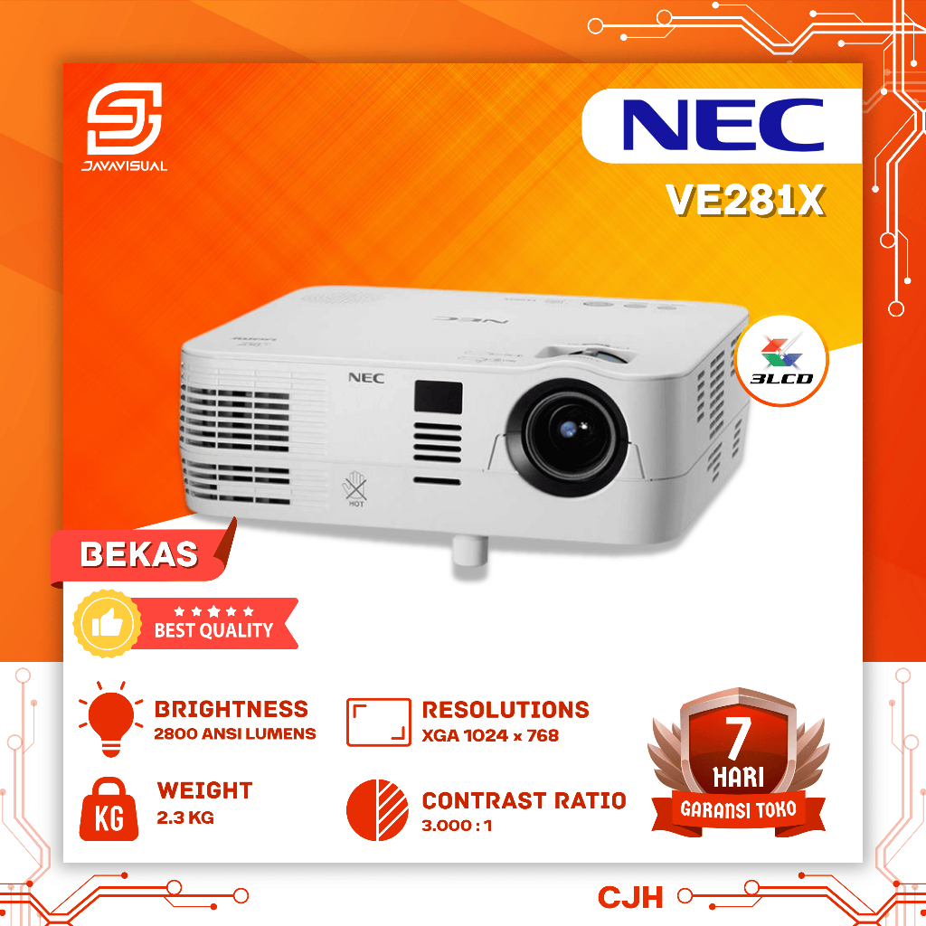 [JaVis] Proyektor NEC VE281G SVGA 2800 LUMENS DLP HDMI - Proyektor Second