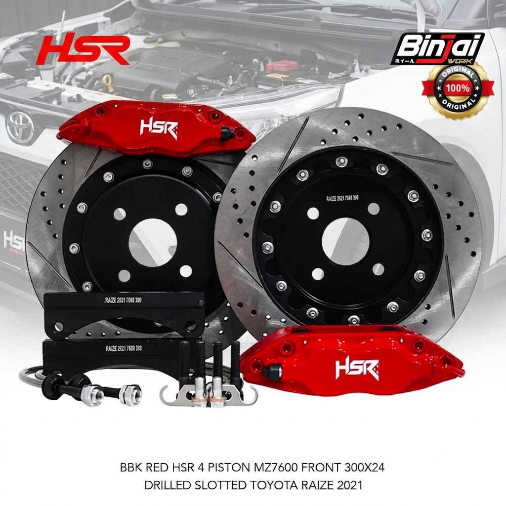 BIG BREAK KIT BBK HSR Untuk Raize 2021 4 Piston - BBK PNP Kuat dan Awet Original HSR