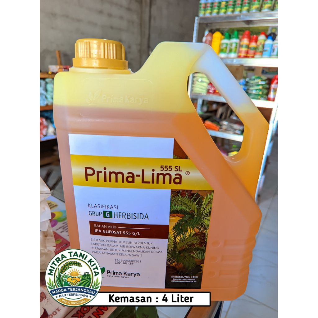Herbisida Prima Lima 555 SL 4 Liter | Racun Rumput Sistemik Basmi Gulma Sampai Akar