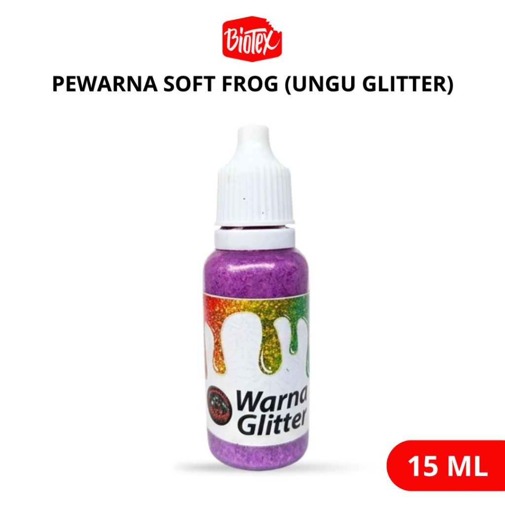 Biotex PEWARNA LATEKS 15 ML UNGU GLITTER - Latex Latek Soft Frog Sofrog