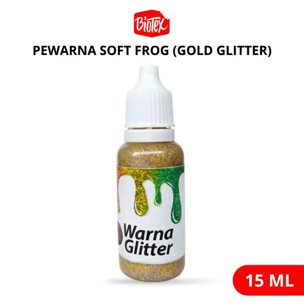 Biotex PEWARNA LATEKS 15 ML GOLD GLITTER - Latex Latek Soft Frog Sofrog