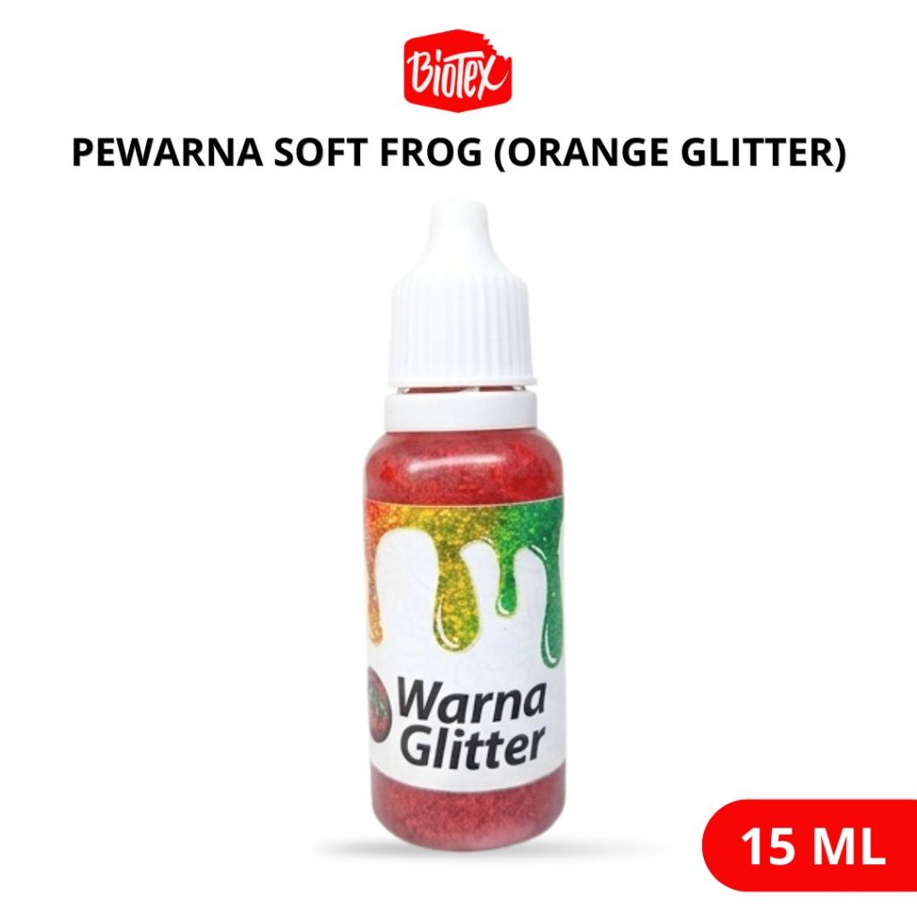 Biotex PEWARNA LATEKS 15 ML ORANGE GLITTER - Latex Latek Soft Frog Sofrog