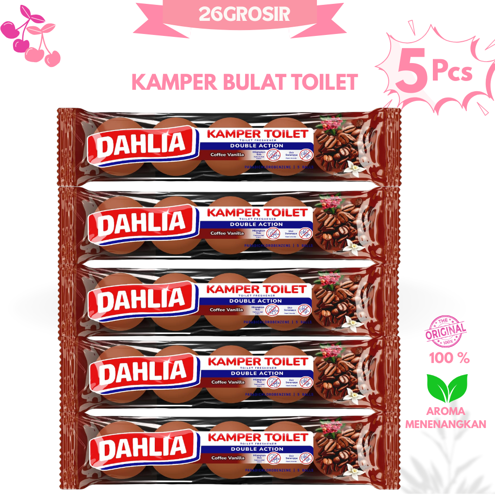 26GROSIR - 5 Pack DAHLIA KAMPER TOILET - KAMPER BULAT COFFEE VANILA DAHLIA 5 PACK