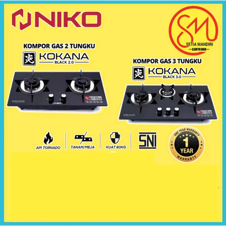 [KARGO] NIKO Kompor Tanam 2 Tungku NIKO KOKANA 2 TUNGKU