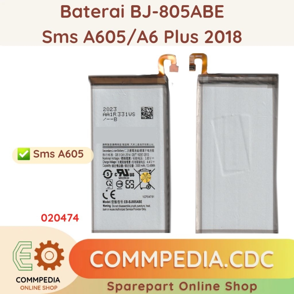 Baterai Sms A6 Plus 2018/A605