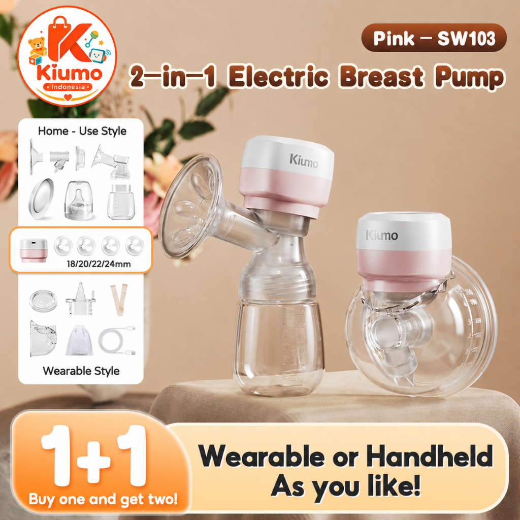 Kiumo pomping asi handsfree breastpump electric 2In1 wearable alat pumping asi electric