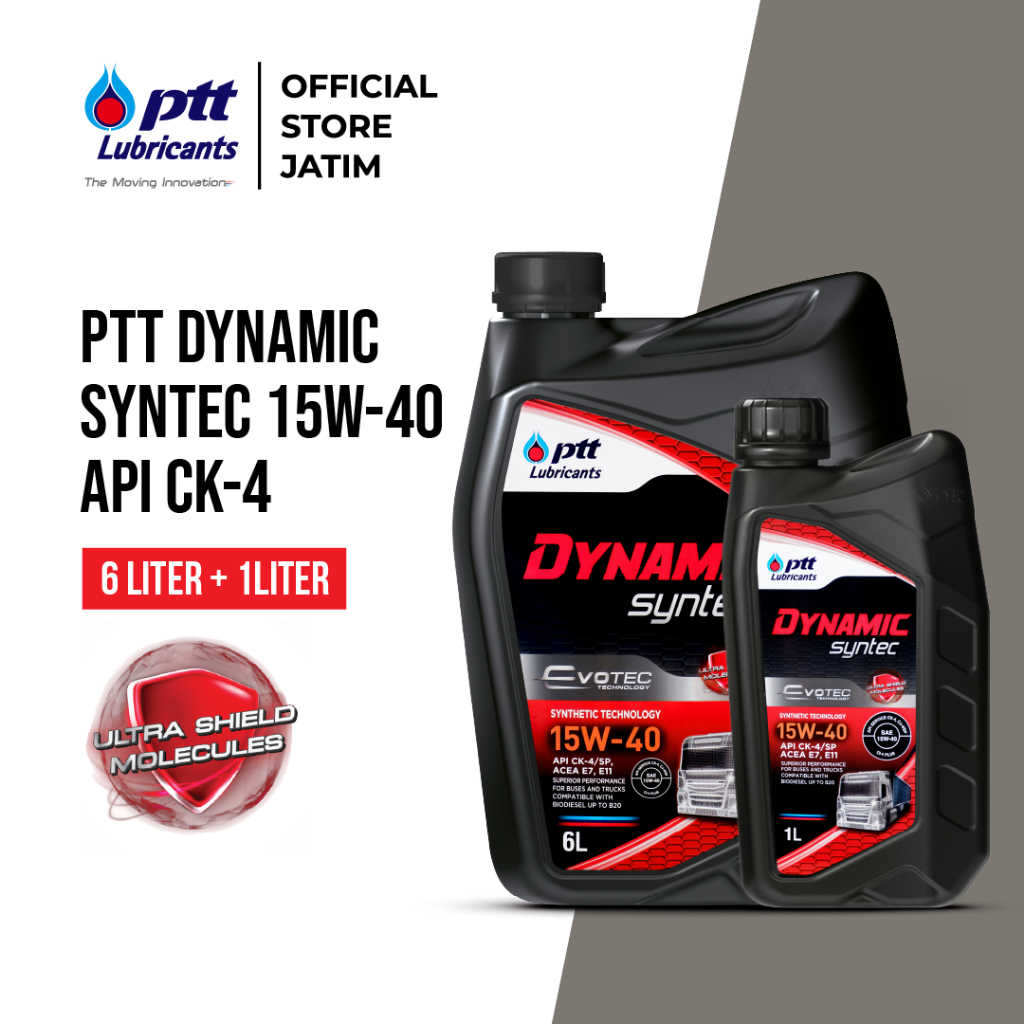 PTT Oli Mobil DYNAMIC SYNTEC SAE 15W-40 API CK-4 (6+1L)
