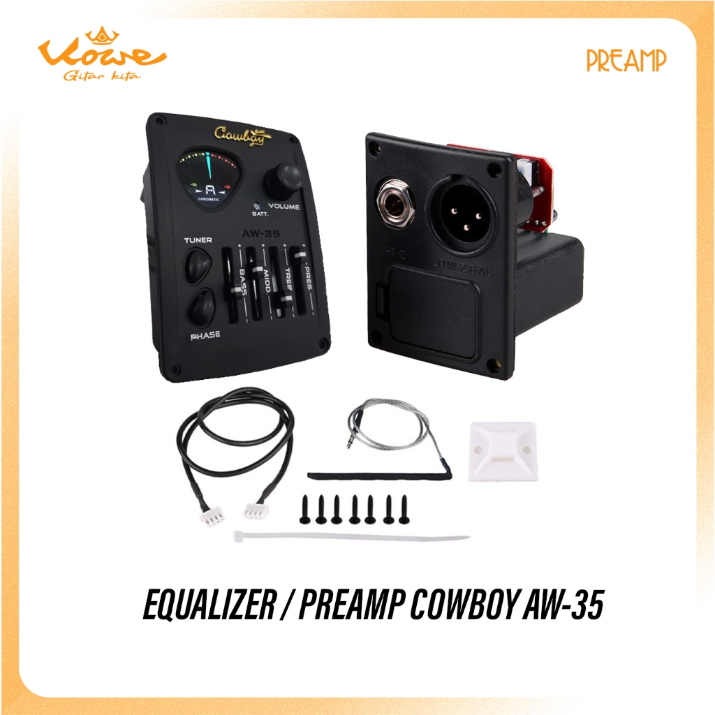 Preamp Equalizer Gitar Cowboy Original AW-35