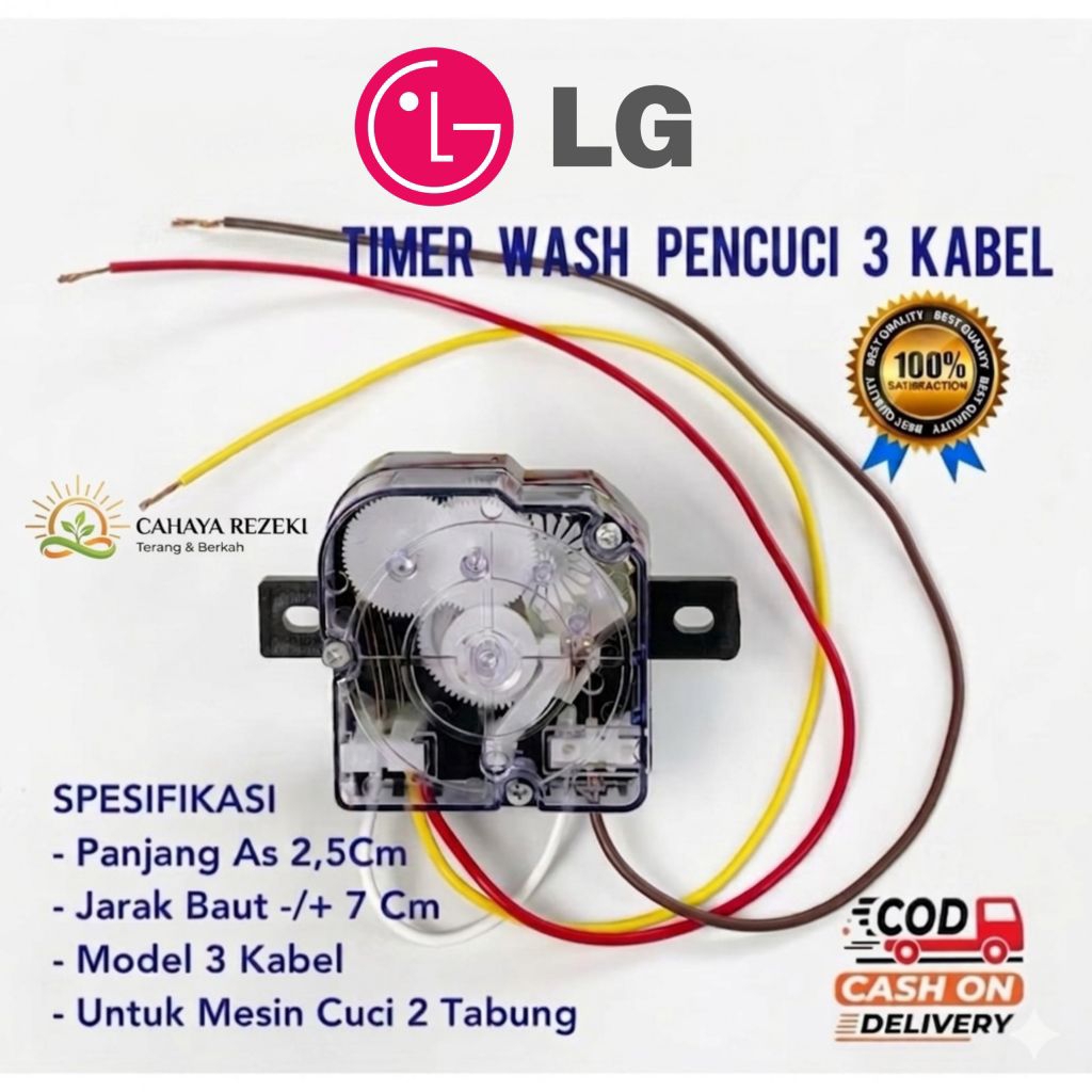 TIMER WASH MESIN CUCI LG 2 TABUNG 3 KABEL / TIMER MESIN CUCI LG