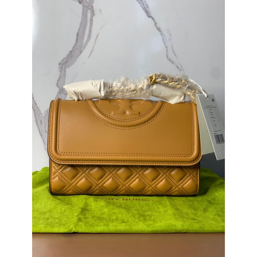 Ready NEW TB Fleming Small Convertible Shoulder Bag Kobicha