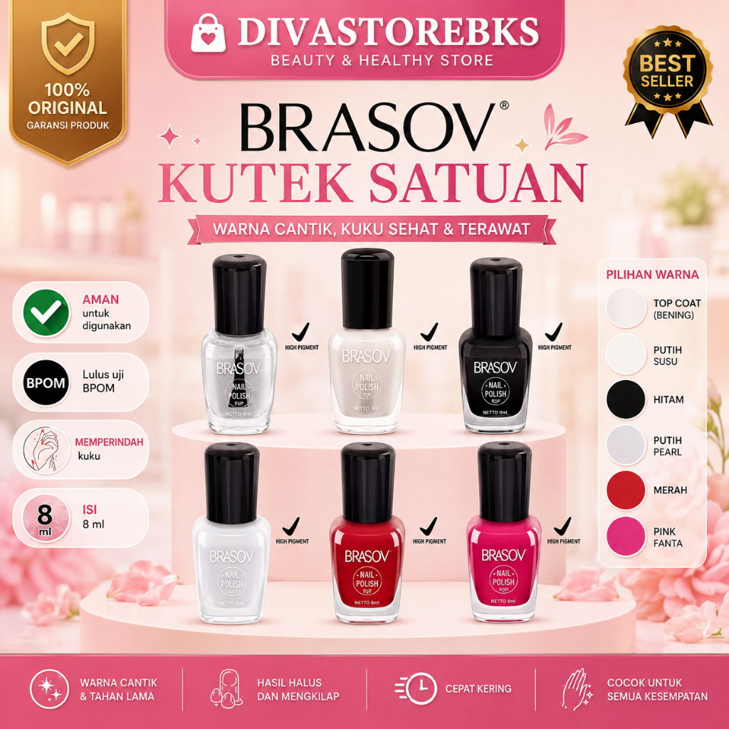 BRASOV Kutek Cat Kuku 8 ML Kutex Nail Polish