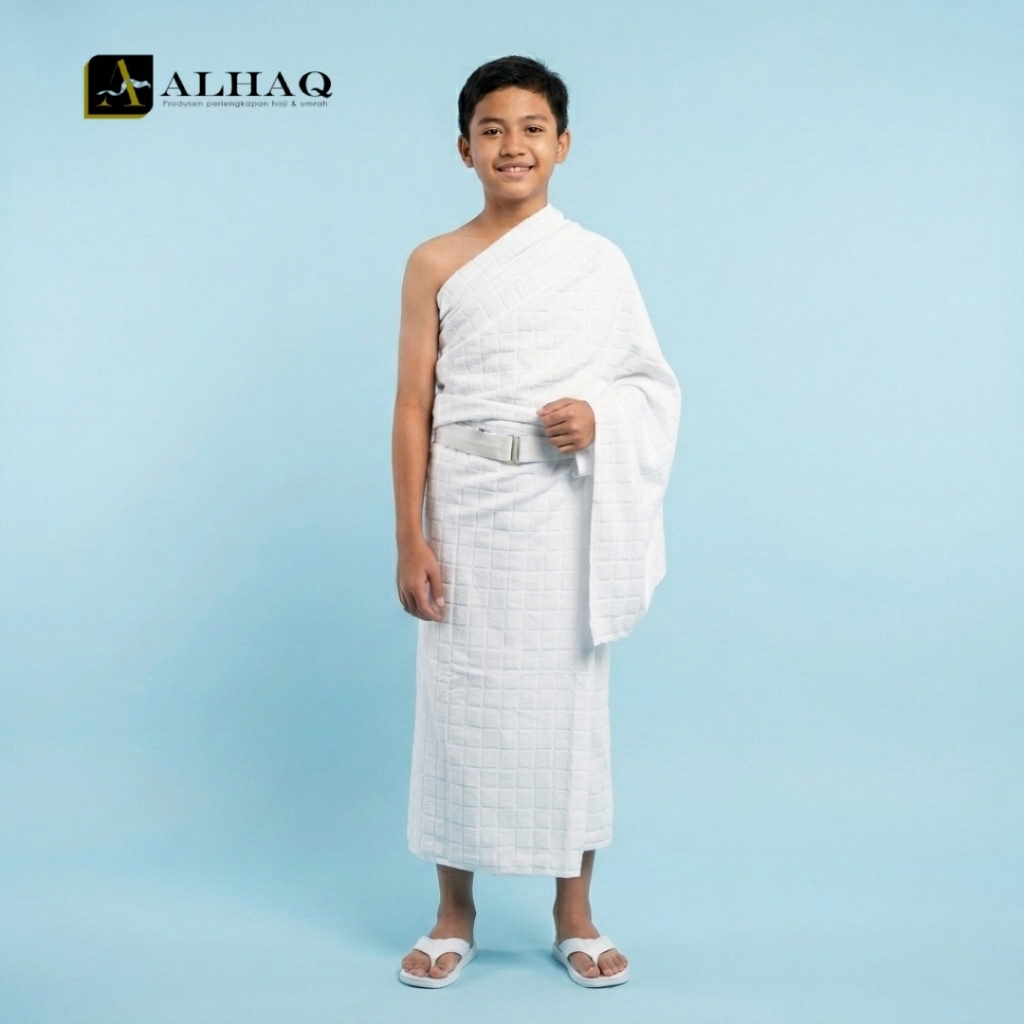 Kain Ihram Anak Laki Laki SD-SMP | Baju Ihrom Umroh Manasik Haji