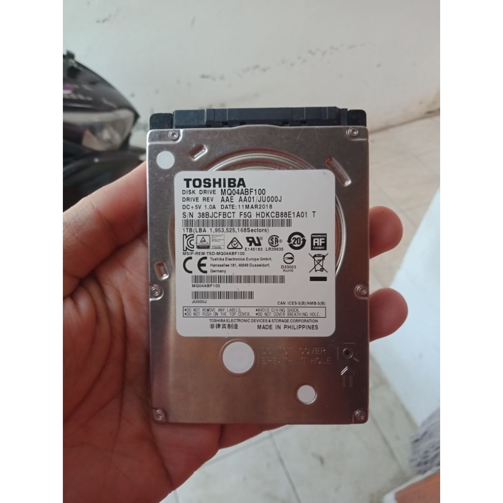 hardisk 1tb 2,5 in toshiba sentinel 100/97
