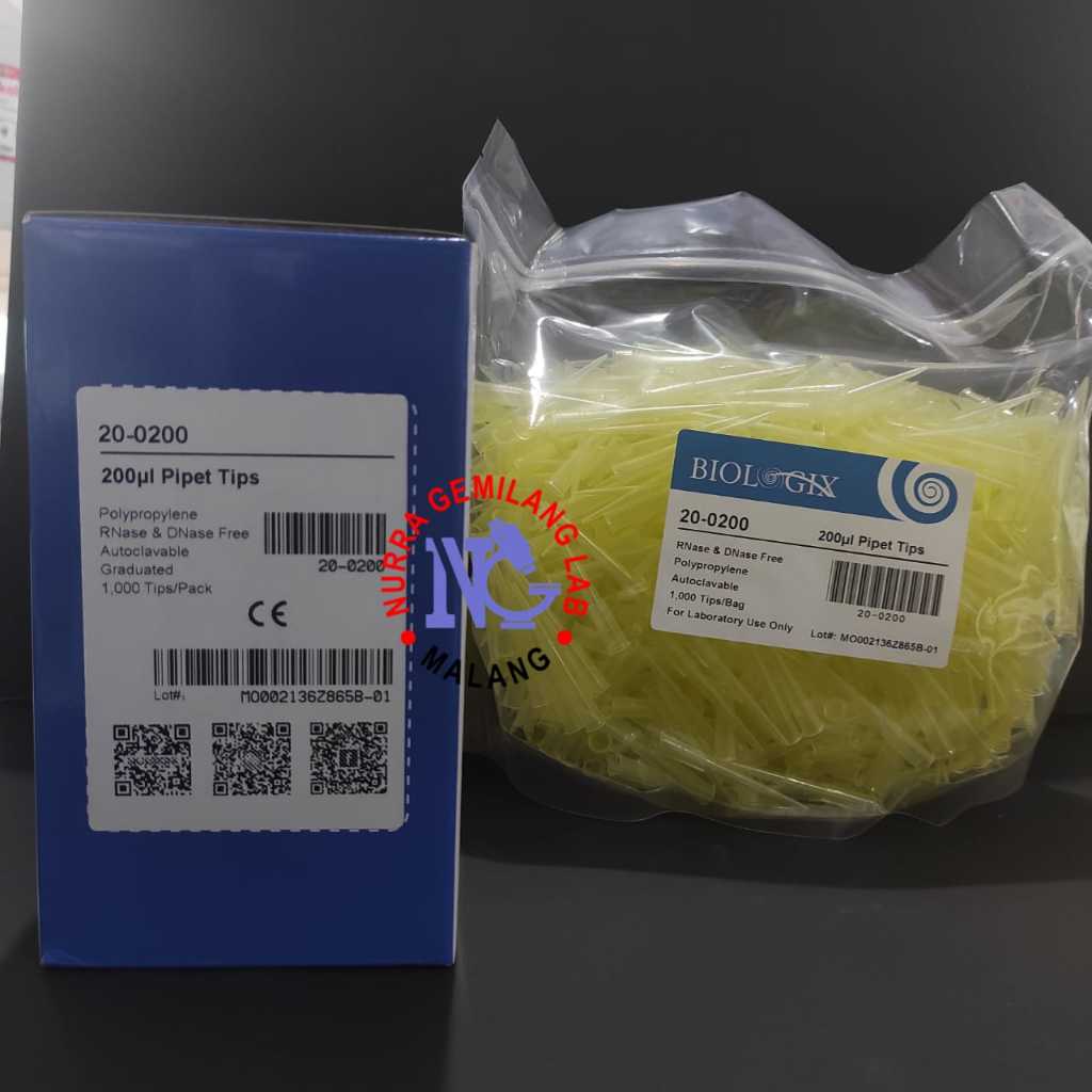 Yellow Tips 200 uL Biologix isi 1000 Steril 20-0200 | yellowtip | yellow tip